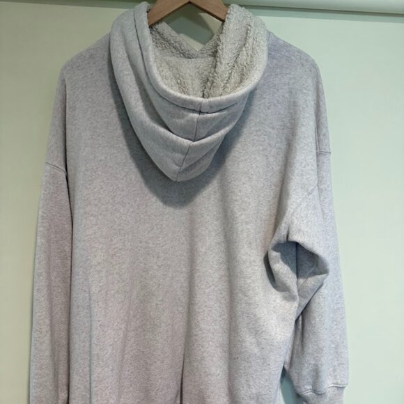 American Eagle Cream Sweatshirt with Fleece Lined Hood, Size S - Picture 3 of 6